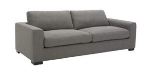 amazon brand - stone & beam westview extra-deep down-filled sofa couch, 89"w, smoke