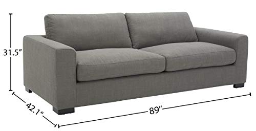 Amazon Brand - Stone & Beam Westview Extra-Deep Down-Filled Sofa Couch, 89"W, Smoke