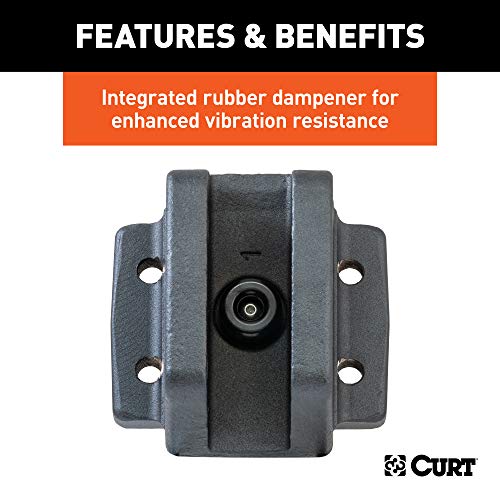 CURT 45950 Rebellion XD Adjustable Cushion Hitch Pintle Mount Plate Attachment, Shank Required