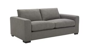 amazon brand - stone & beam westview extra-deep down-filled loveseat sofa couch, 75.6"w, smoke