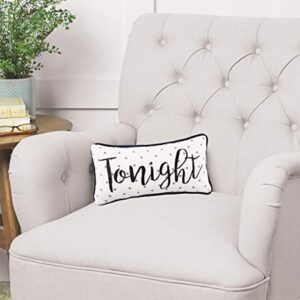 C&F Home Small 6" x 12" Tonight/Not Tonight Embroidered Reversible Pillow Polka Dot Funny and Romantic Decor Decoration Accent Throw Pillow for Bridal Shower Anniversary Bachelorette Party 6" x 12"