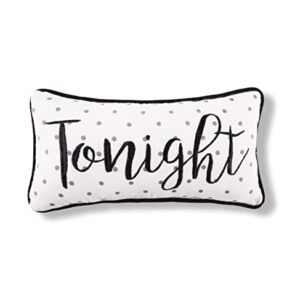 C&F Home Small 6" x 12" Tonight/Not Tonight Embroidered Reversible Pillow Polka Dot Funny and Romantic Decor Decoration Accent Throw Pillow for Bridal Shower Anniversary Bachelorette Party 6" x 12"