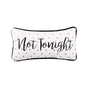C&F Home Small 6" x 12" Tonight/Not Tonight Embroidered Reversible Pillow Polka Dot Funny and Romantic Decor Decoration Accent Throw Pillow for Bridal Shower Anniversary Bachelorette Party 6" x 12"