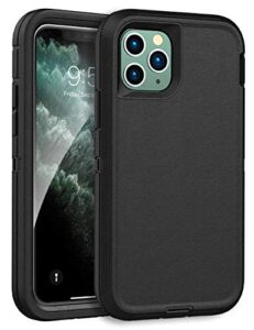 mxx heavy duty case for iphone 11 pro max - (no built in screen protector) drop protection tough case for apple iphone 11 pro max (black)