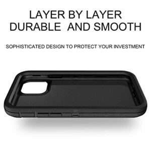 MXX Heavy Duty Case for iPhone 11 Pro Max - (No Built in Screen Protector) Drop Protection Tough Case for Apple iPhone 11 Pro Max (Black)