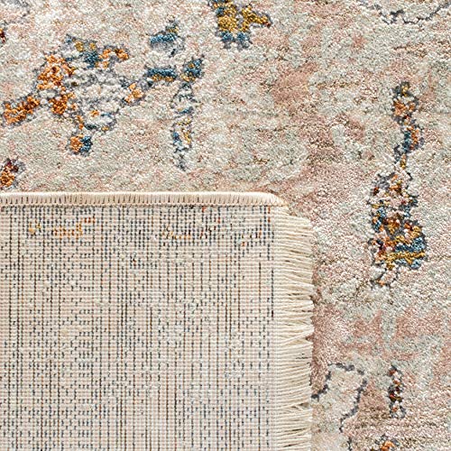 SAFAVIEH Limitee Collection 8' x 10' Beige / Beige LIM775B Distressed Viscose Area Rug