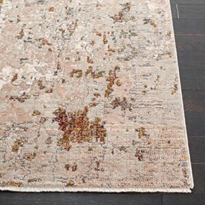 SAFAVIEH Limitee Collection 8' x 10' Beige / Beige LIM775B Distressed Viscose Area Rug