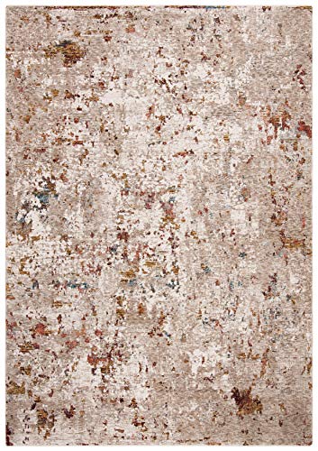 SAFAVIEH Limitee Collection 8' x 10' Beige / Beige LIM775B Distressed Viscose Area Rug