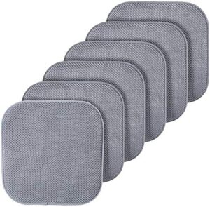 goodgram honeycomb premium comfort memory foam chair pads/cushions-assorted colors (light gray/silver), 6