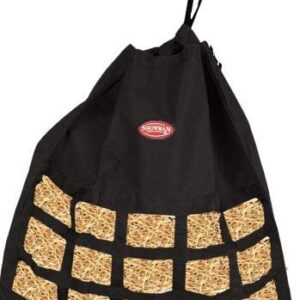 Showman Nylon Scratchless Slow Feed Hay Bag (Black)