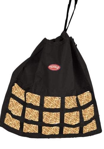 Showman Nylon Scratchless Slow Feed Hay Bag (Black)