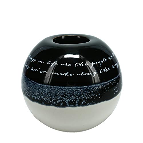 The Best Things In Life Are The People We Love The Places We've Been And The Memories We've Made Along The Way - 4.5 Inch Round Tealight Candle Holder with Unique Reflective Glaze