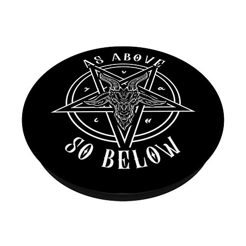 As Above So Below I Baphomet Occult PopSockets PopGrip: Swappable Grip for Phones & Tablets