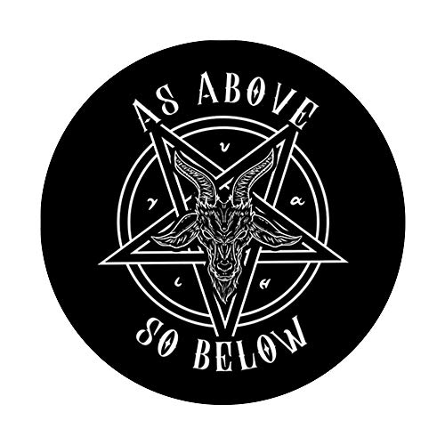 As Above So Below I Baphomet Occult PopSockets PopGrip: Swappable Grip for Phones & Tablets