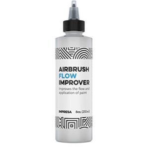 airbrush flow improver paint set 8oz (250 ml) reduce clogs & dry needle tips made in usa by impresa
