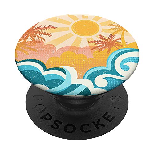 Summer Pop Mount Socket Palm Sun Beach Vacation PopSockets PopGrip: Swappable Grip for Phones & Tablets