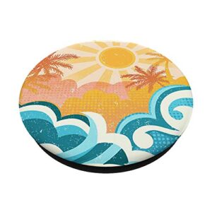 Summer Pop Mount Socket Palm Sun Beach Vacation PopSockets PopGrip: Swappable Grip for Phones & Tablets