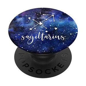 sagittarius - cool blue astrological horoscope zodiac sign popsockets popgrip: swappable grip for phones & tablets
