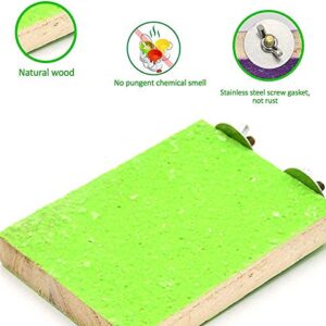 Bird Platform for Parakeet Cockatiels Perch,Lava Ledge for Rats,Sandpaper Perches for Birds, 4 Pack