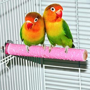 Bird Platform for Parakeet Cockatiels Perch,Lava Ledge for Rats,Sandpaper Perches for Birds, 4 Pack