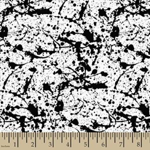 springs creative products group hipster splatter fabric, white