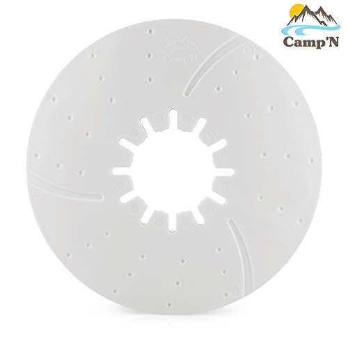 Camp'N Fifth Wheel Hitch Lube Plate - 10" Ultra Low Friction Lube Disc (White)