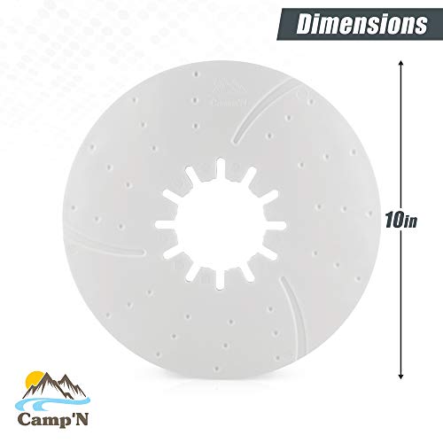 Camp'N Fifth Wheel Hitch Lube Plate - 10" Ultra Low Friction Lube Disc (White)