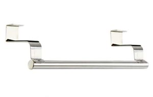 home-x - over-the-cabinet towel bar, metal hanging rack for kitchen and bathroom, stainless steel, 9" l x 2 1/2" w x 2 1/4" h