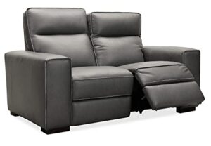 hooker furniture braeburn leather loveseat w/pwr recline pwr headrest