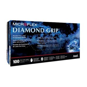 diamond grip exam glove extra large, xl, nonsterile latex standard cuff length textured fingertips white not chemo approved, mf-300-xl - case of 1000