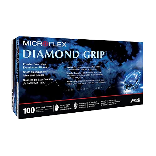 Diamond Grip Exam Glove Extra Large, XL, NonSterile Latex Standard Cuff Length Textured Fingertips White Not Chemo Approved, MF-300-XL - CASE of 1000