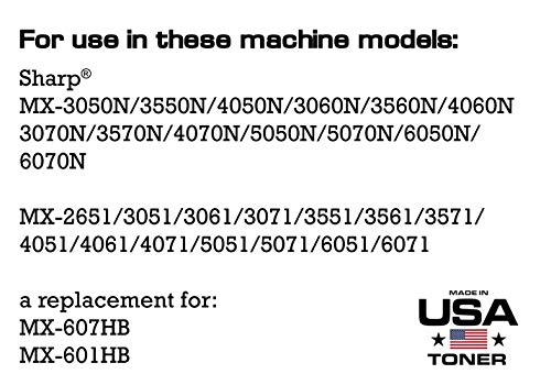 MADE IN USA TONER Compatible Waste Container for Sharp MX-2651,MX-3051,MX-3061,MX-3071,MX-3551,MX-3561,MX-3571,MX-4051,MX-4061,MX-4071, MX-601HB, MX601HB, MX-607HB (2 Pack)