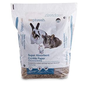 so phresh super-absorbent recycled crinkle paper small animal bedding, 60 liters