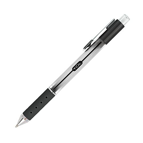 TUL® GL SeriesRetractable Gel Pens, Bold Point, 1.0 mm, Silver Barrel, Black Ink, Pack Of 12 Pens