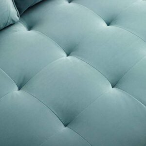 Modway Valour Performance Velvet Upholstered Tufted Sofa, Mint