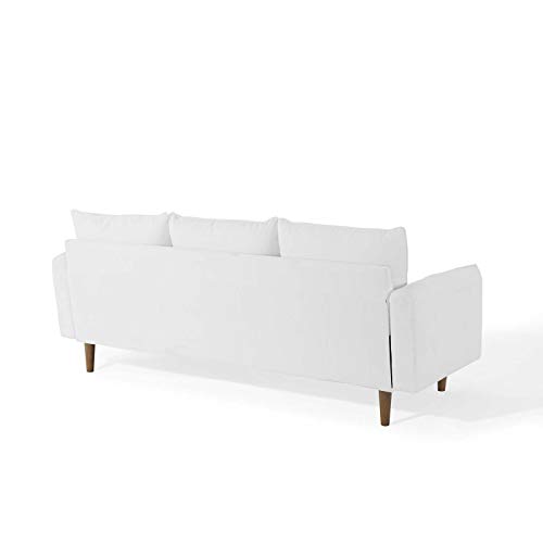 Modway Revive Modern Upholstered Fabric Right or Left Sectional Sofa Couch, White