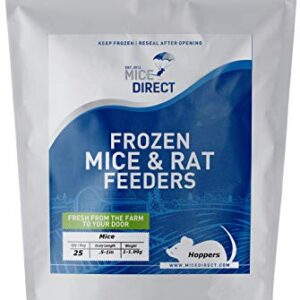 MiceDirect Frozen Hopper Mice Feeders Baby Ball Pythons & Red Tail Boas, Sub Adult Milks (25 Count)