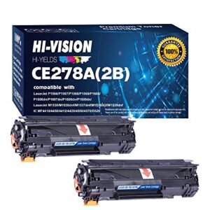 hi-vision hi-yields 2x black compatible replacement for 78a 278a ce278a toner cartridge used for p1566/p1567/p1568/p1569/p1606/p1607dn/p1608dn/p1609dn; m1530/m1536dnf/m1537dnf/m1538dnf/m1539dnf