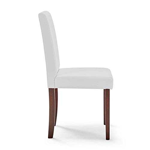 Modway Prosper Faux Leather Dining Side Chair Set of 2, White