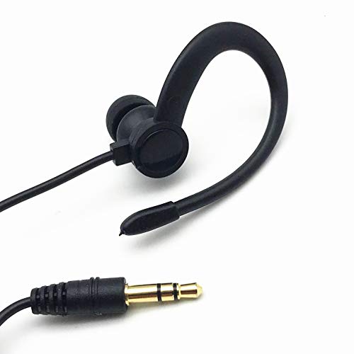 LINHUIPAD Single Side Earphone in-Ear Stereo to Mono Earbuds,3.5mm Plug Ear Hook Earpiece,Compatible Android Smartphones MP3 Players