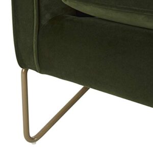 Amazon Brand – Rivet Brooke Contemporary Mid-Century Modern Tufted Velvet Sofa Couch, 82"W, Emerald