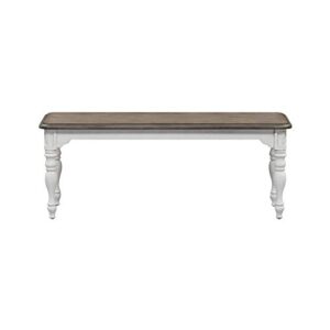 liberty furniture industries magnolia manor dining bench (rta), antique white