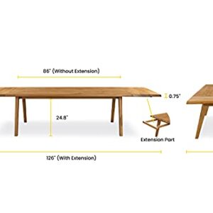 POLY & BARK Savannah Dining Table, Oak