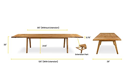 POLY & BARK Savannah Dining Table, Oak