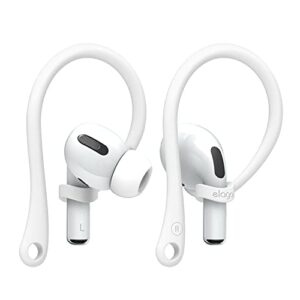 elago ear hooks designed for airpods pro 2, airpods pro, designed for airpods 3 & 2 & 1, earbuds accessories, anti-slip, ergonomic design, comfortable fit (white) [us patent registered]