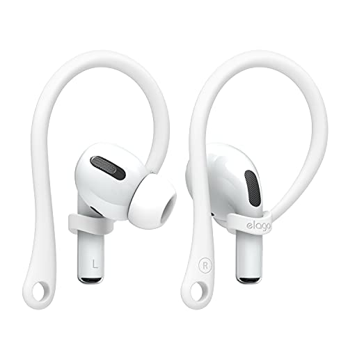 elago Ear Hooks Designed for AirPods Pro 2, AirPods Pro, Designed for AirPods 3 & 2 & 1, Earbuds Accessories, Anti-Slip, Ergonomic Design, Comfortable Fit (White) [US Patent Registered]