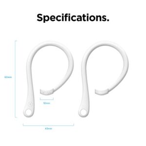 elago Ear Hooks Designed for AirPods Pro 2, AirPods Pro, Designed for AirPods 3 & 2 & 1, Earbuds Accessories, Anti-Slip, Ergonomic Design, Comfortable Fit (White) [US Patent Registered]