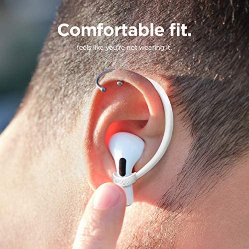 elago Ear Hooks Designed for AirPods Pro 2, AirPods Pro, Designed for AirPods 3 & 2 & 1, Earbuds Accessories, Anti-Slip, Ergonomic Design, Comfortable Fit (White) [US Patent Registered]