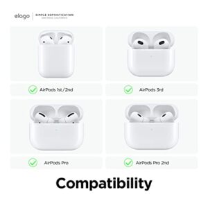 elago Ear Hooks Designed for AirPods Pro 2, AirPods Pro, Designed for AirPods 3 & 2 & 1, Earbuds Accessories, Anti-Slip, Ergonomic Design, Comfortable Fit (White) [US Patent Registered]