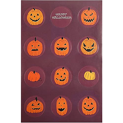 Halloween Greeting Cards with Orange Envelopes, Stickers (4 x 6 In, 36 Pack)